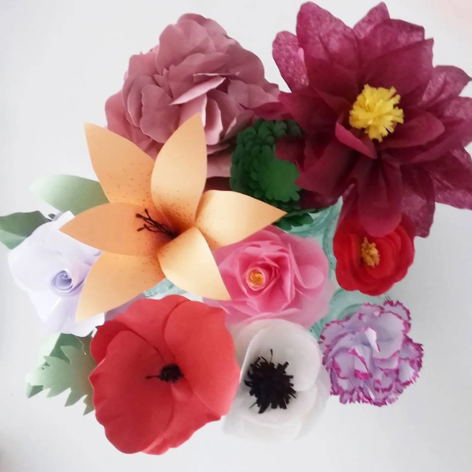 bouquet de fleurs en papier