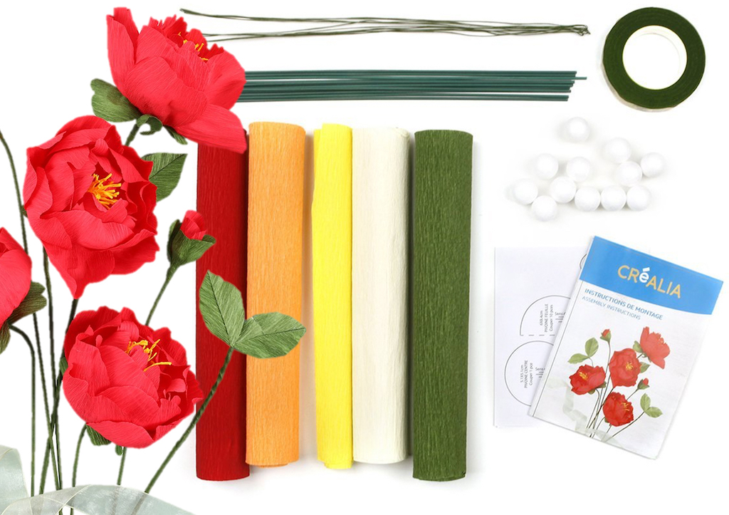 fleurs en papier kit diy