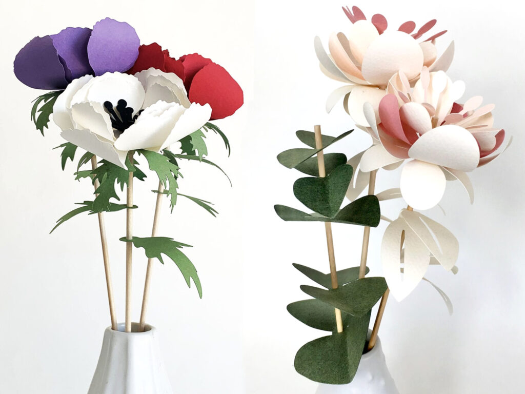 fleurs en papier kit diy