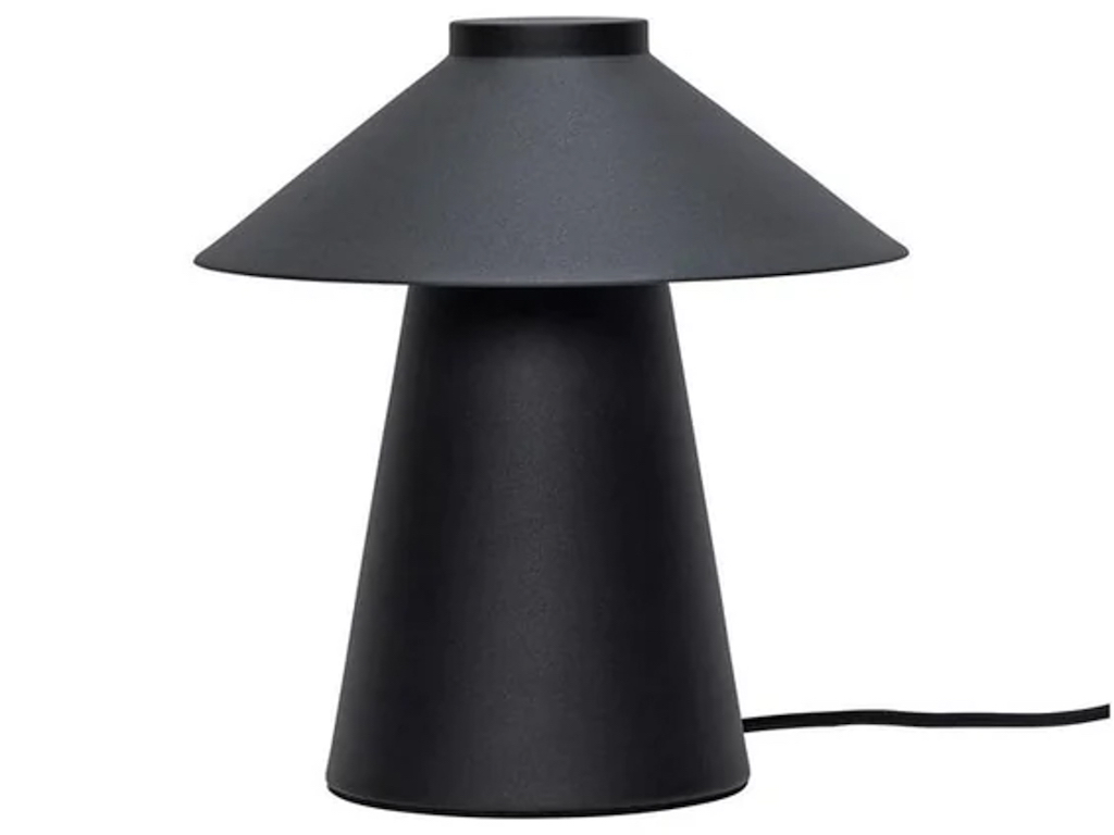 lampe de chevet en métal noir