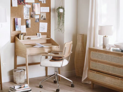 petit bureau ordinateur avec plateau coulissant