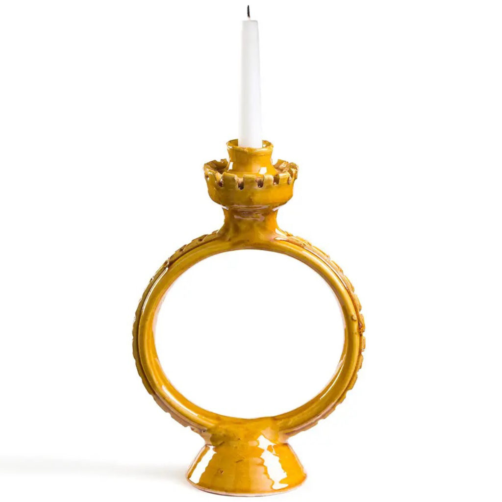 bougeoir cercle jaune