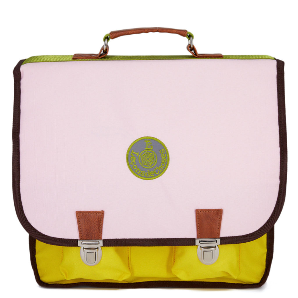 cartable rose et jaune