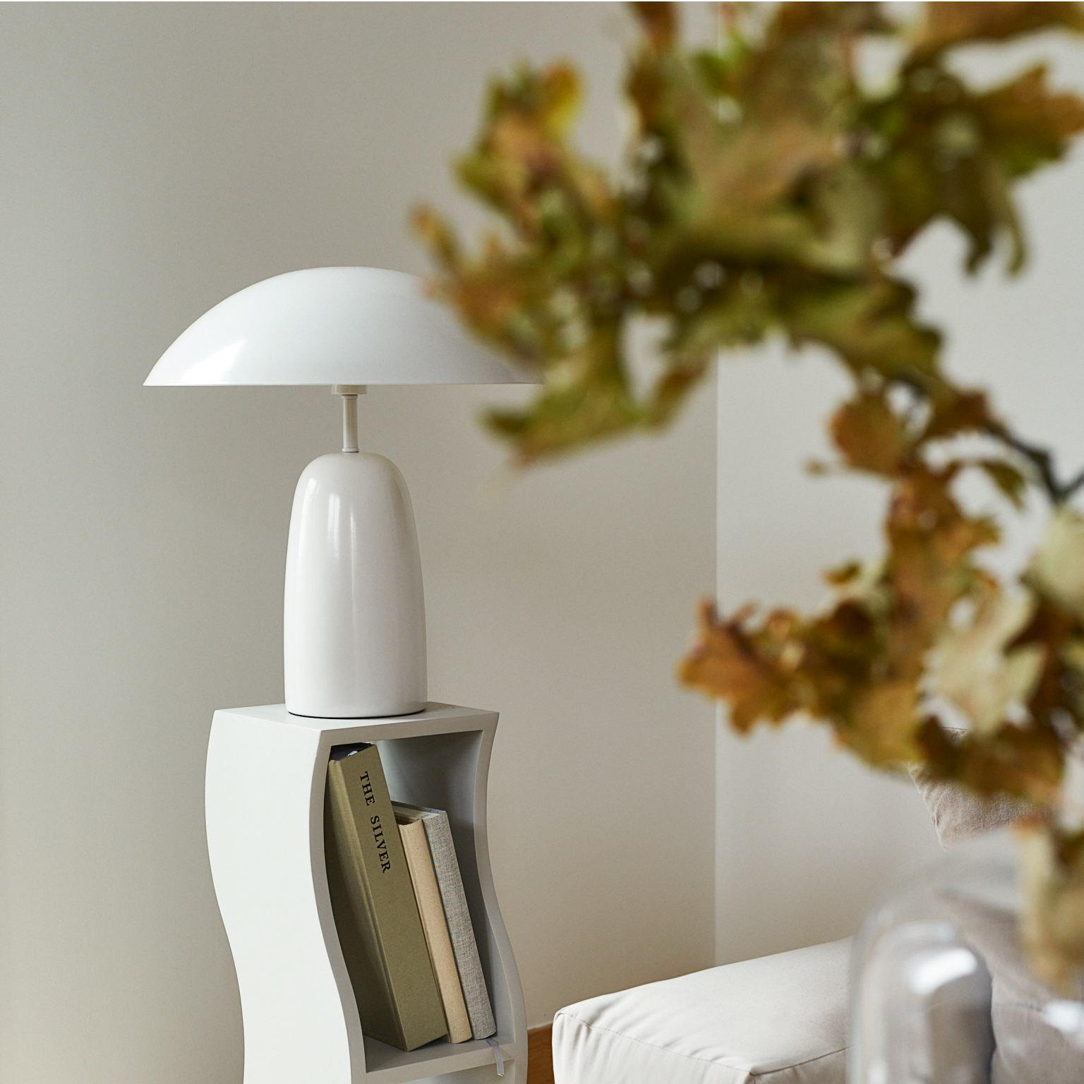 lampe champignon blanche