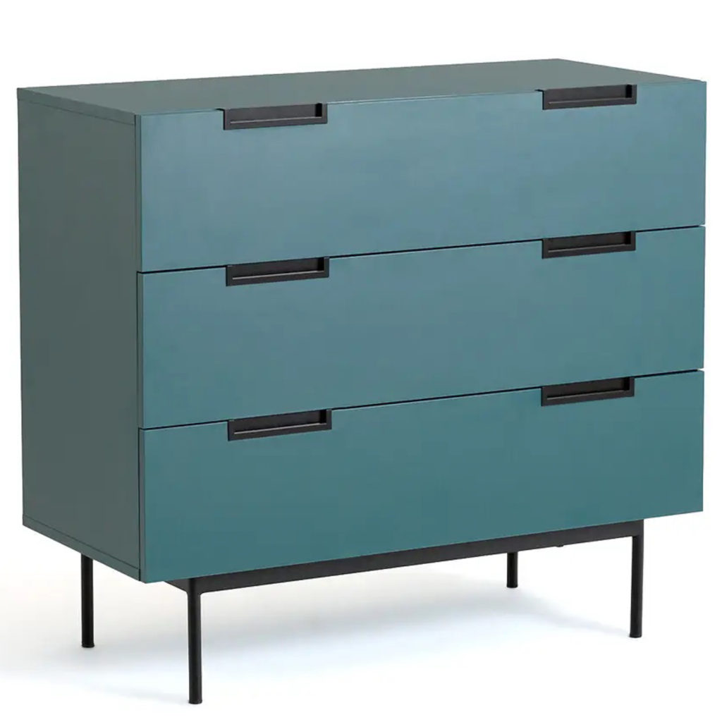 commode bleu canard