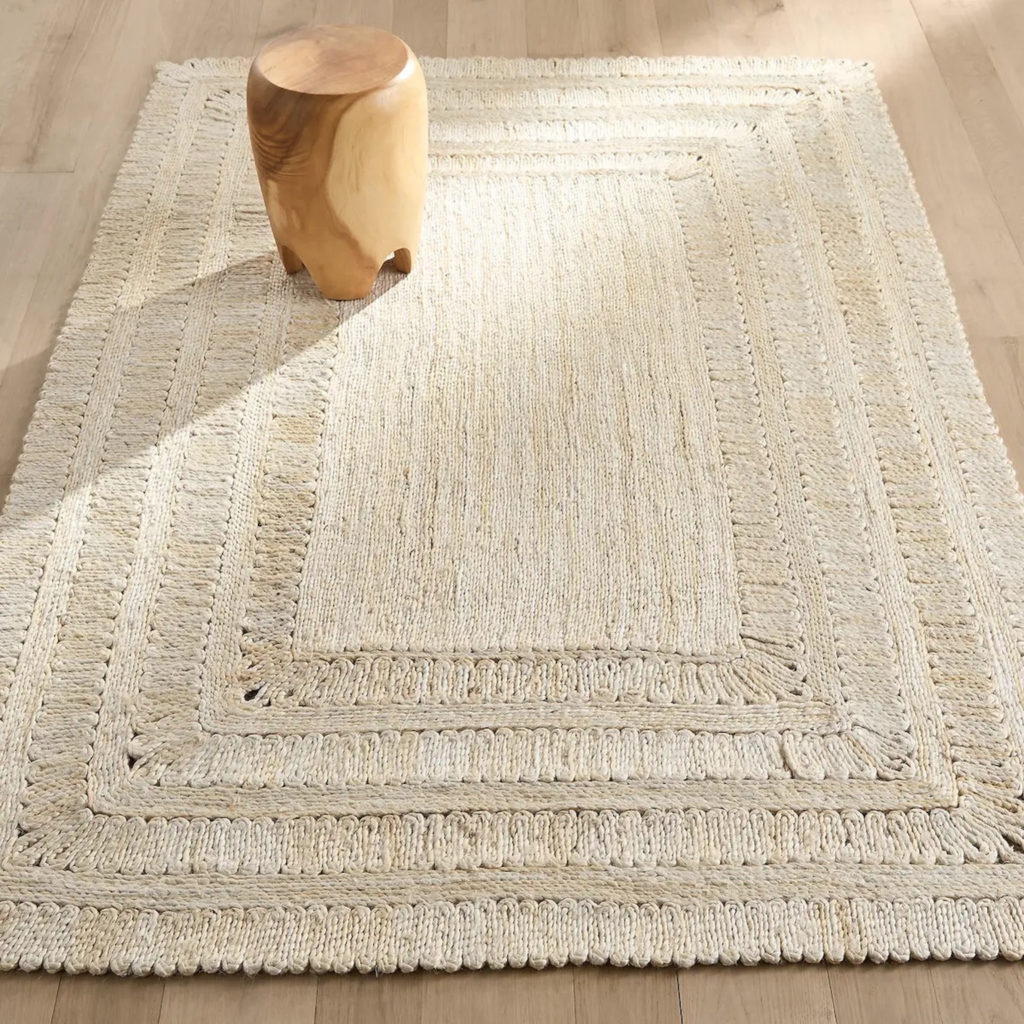 tapis en jute écru