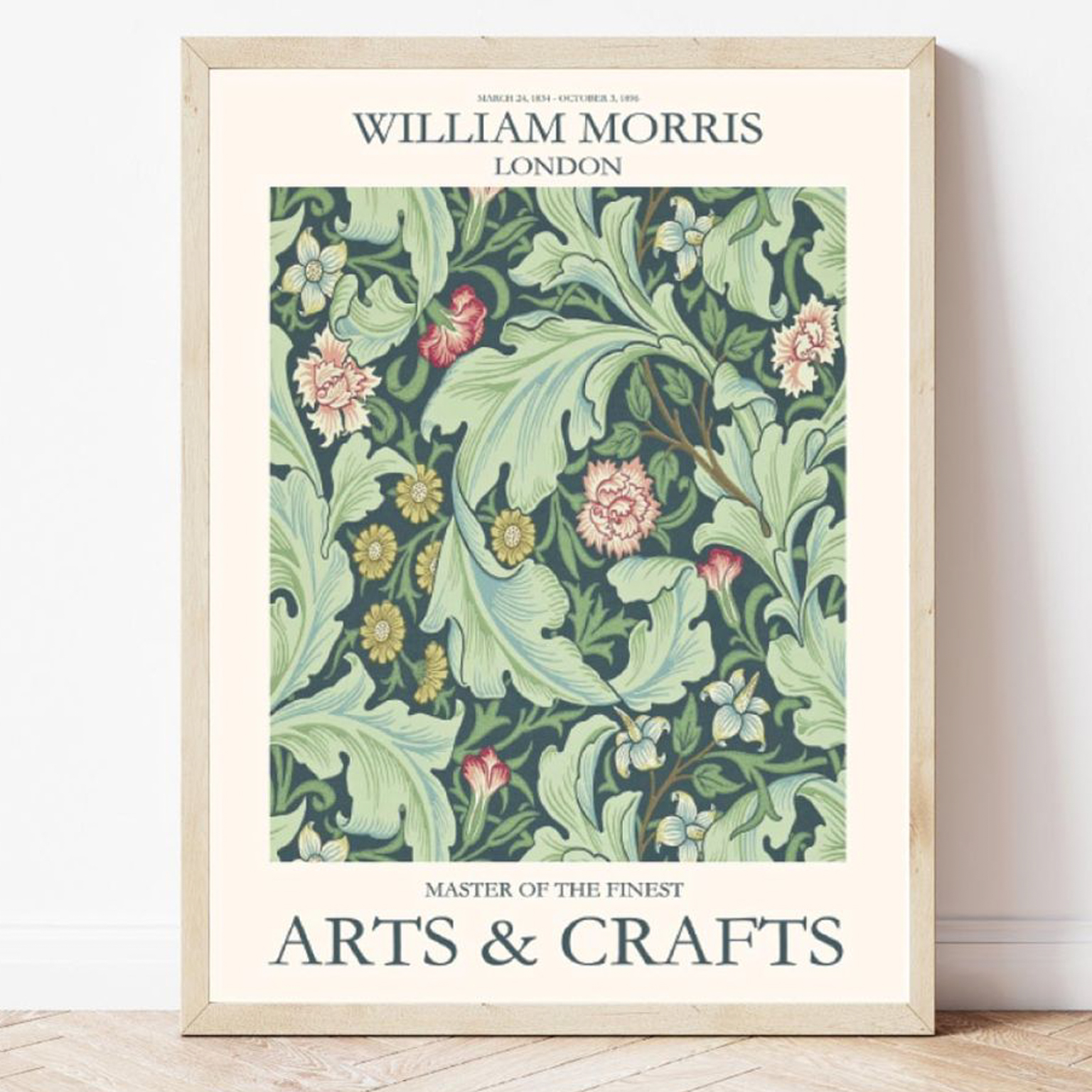 Affiche fleurie william morris