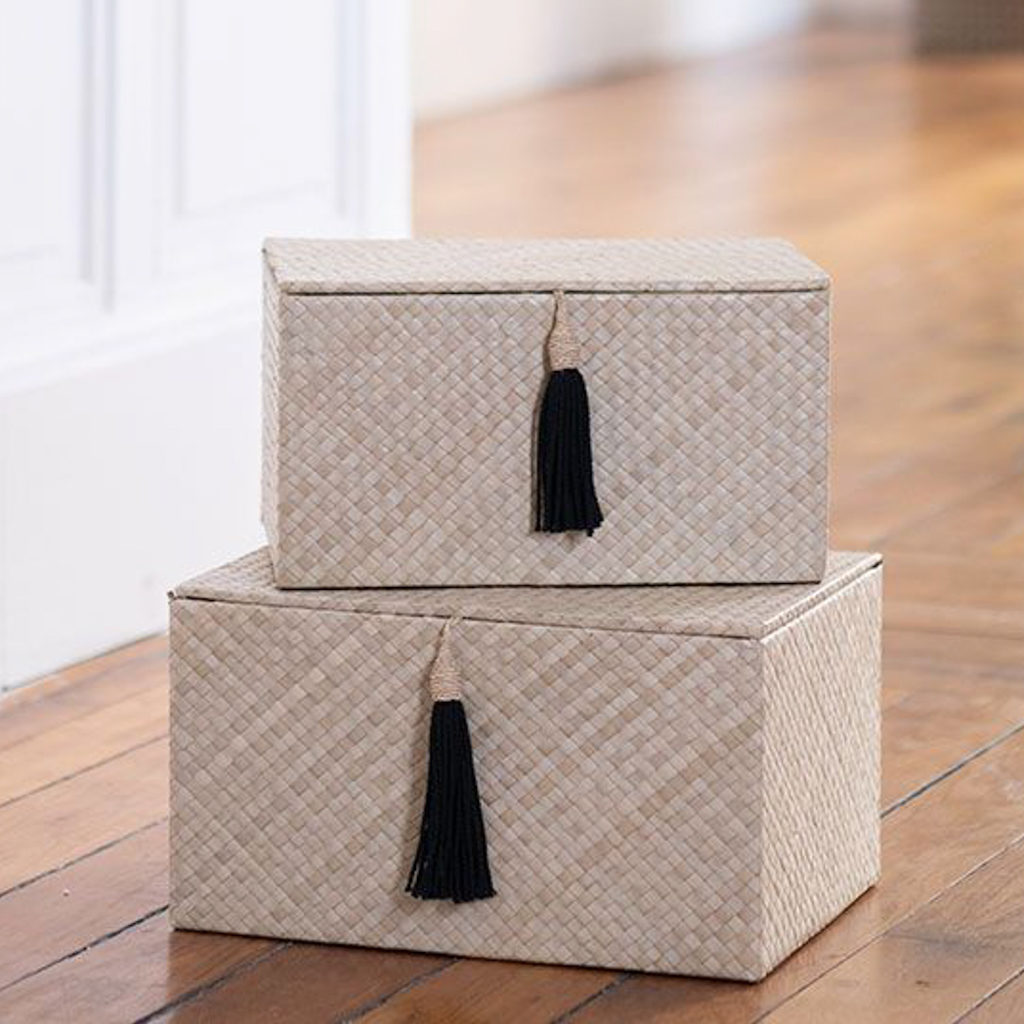 boîtes de rangement en fibres cadeau femme