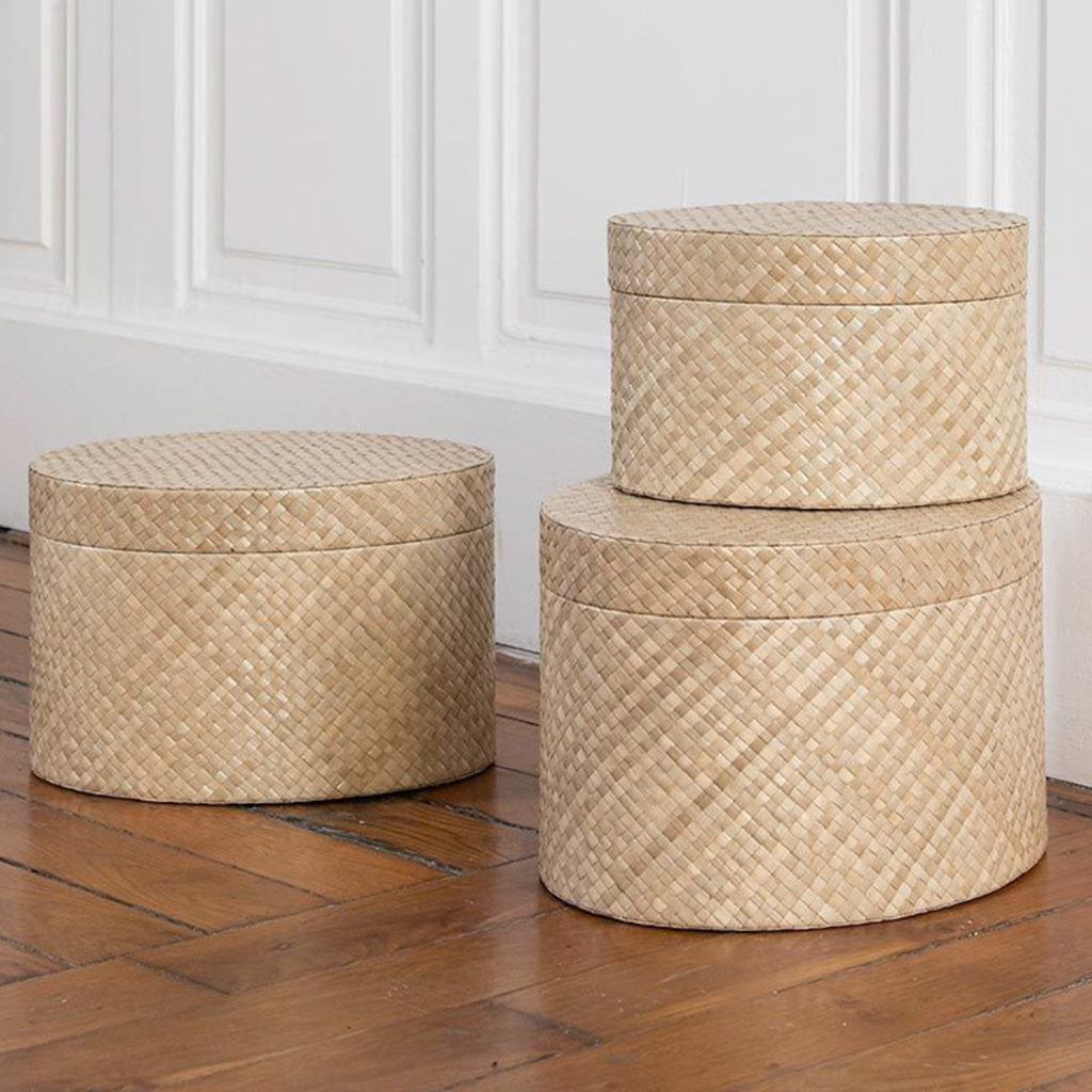 boîtes de rangement en fibres