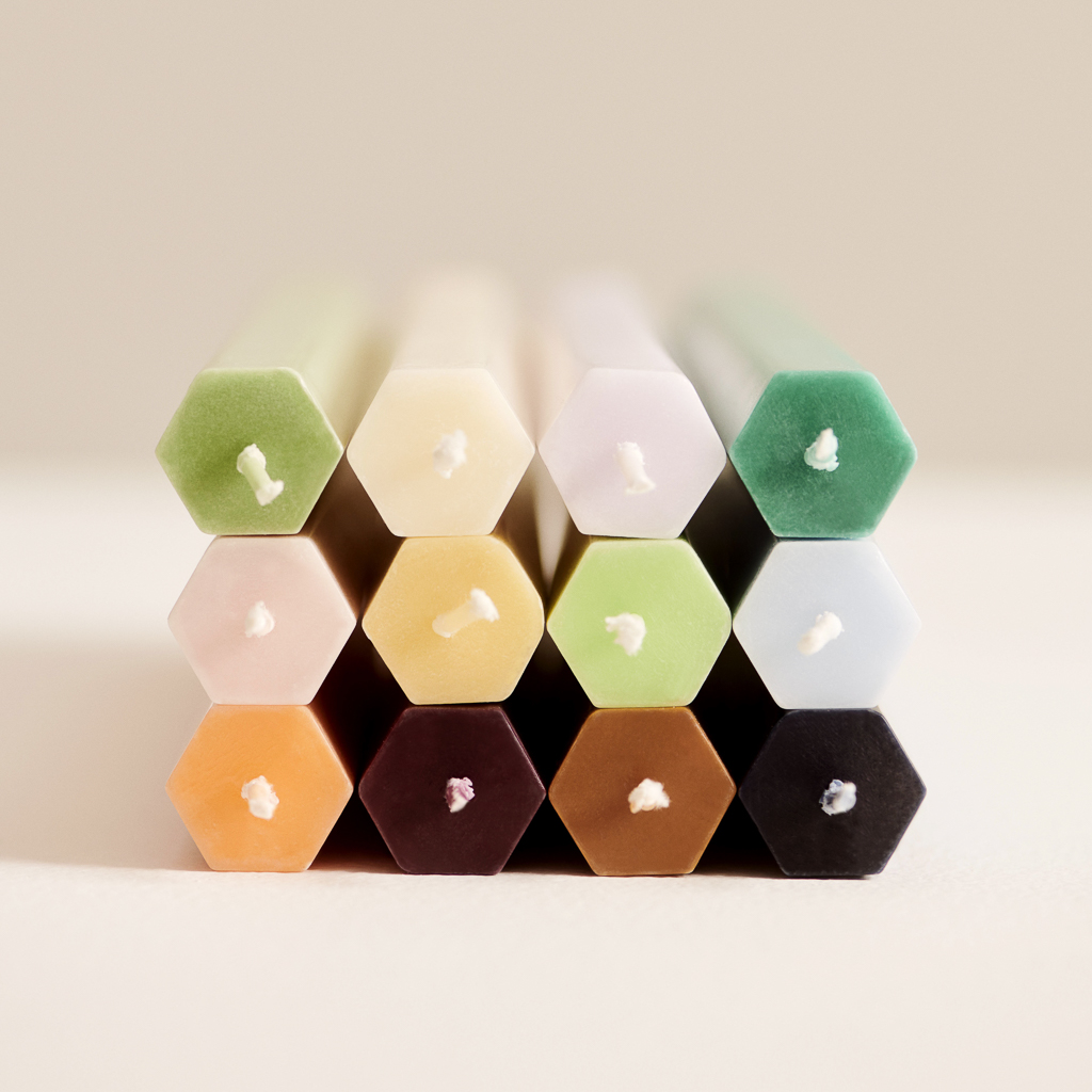 bougies multicolores