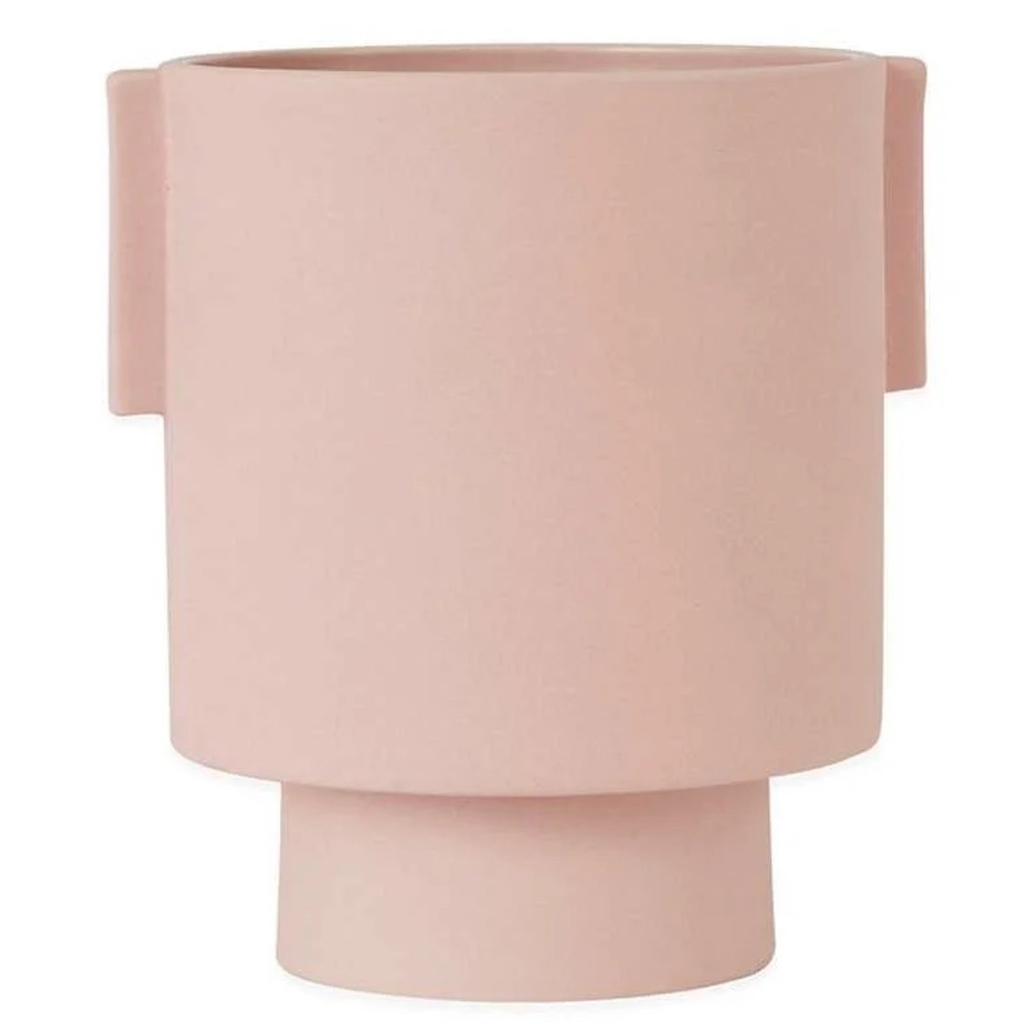 cache-pot en céramique rose