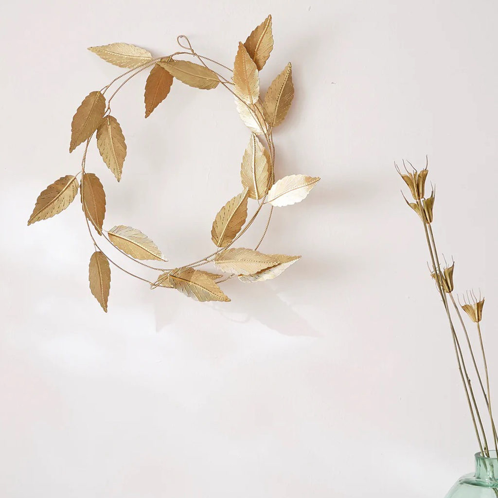 couronne eucalyptus dorée