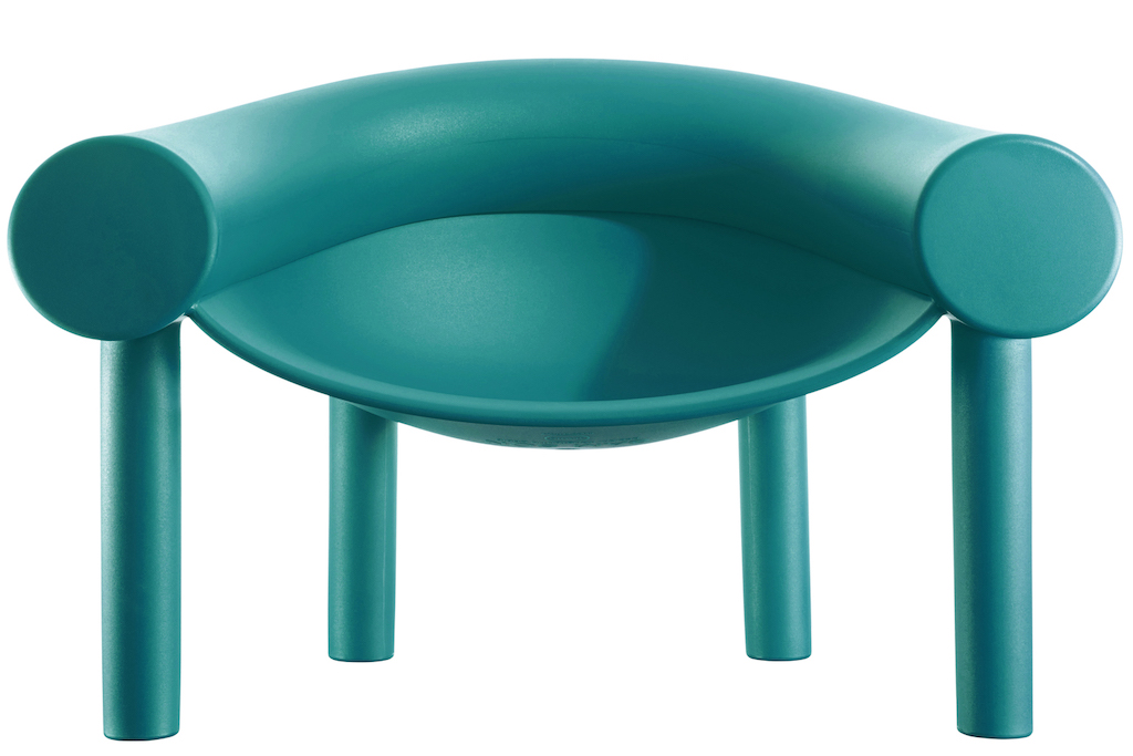fauteuil design bleu pétrole