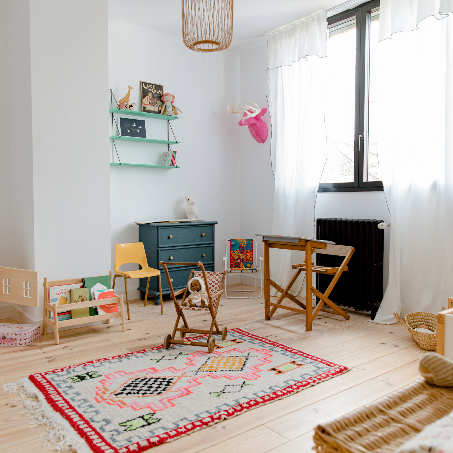 chambre enfant fille vintage