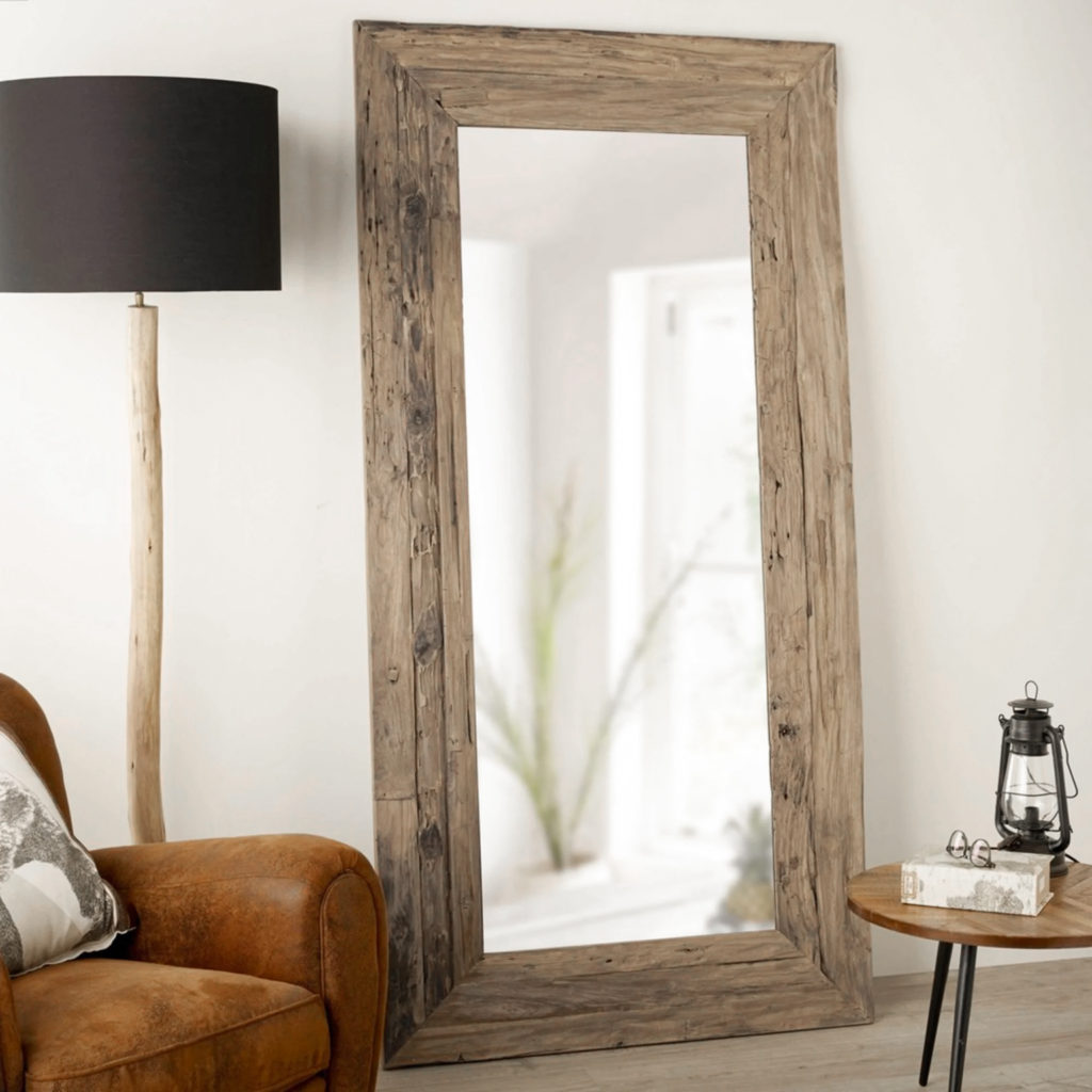 miroir en bois recyclé