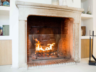 Pare feu transparent en verre trempé