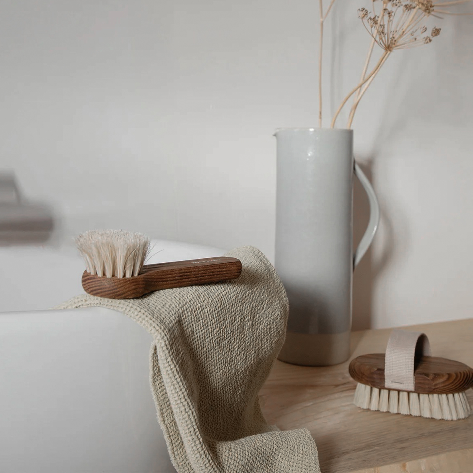 accessoires salle de bain en bois