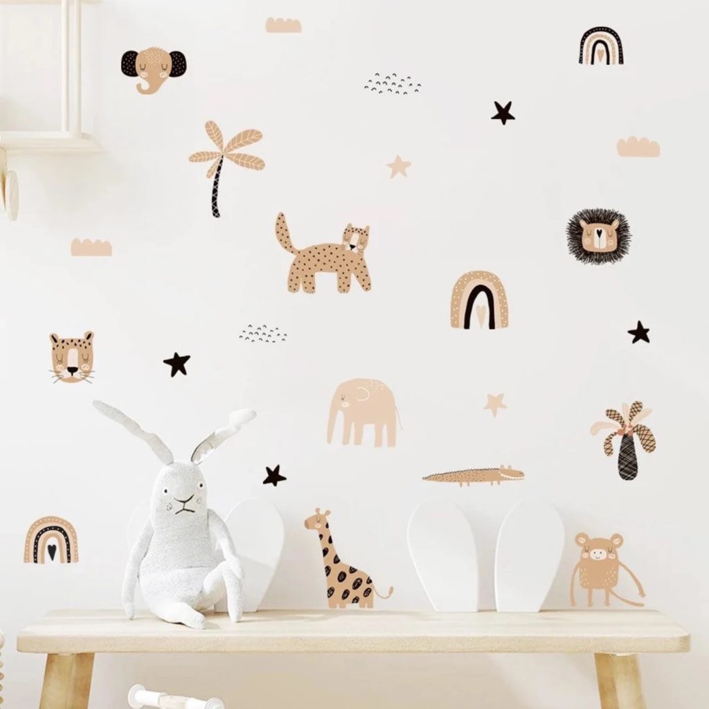 sticker mural jungle enfant