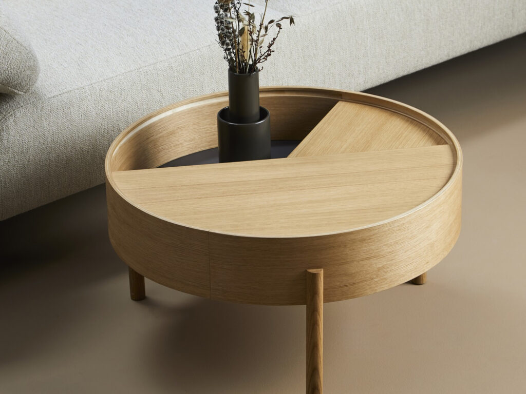 table basse coffre ronde