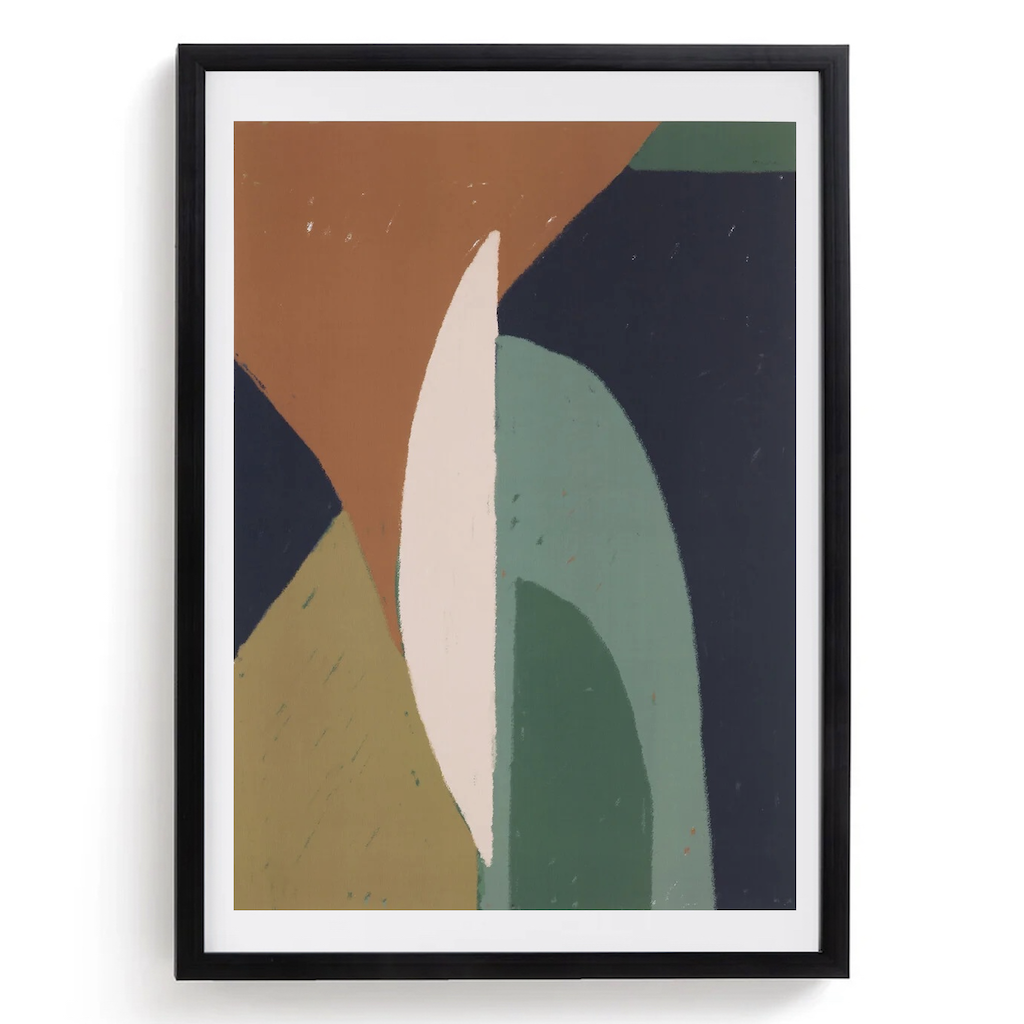 affiche géométrique multicolore