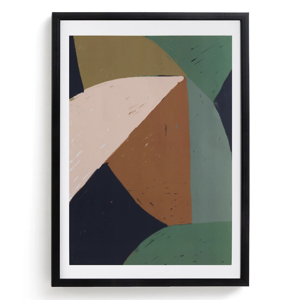 affiche géométrique multicolore