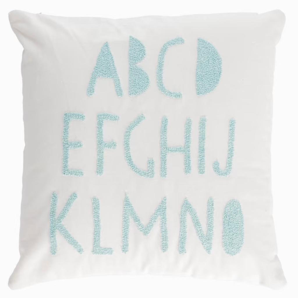 coussin alphabet enfant