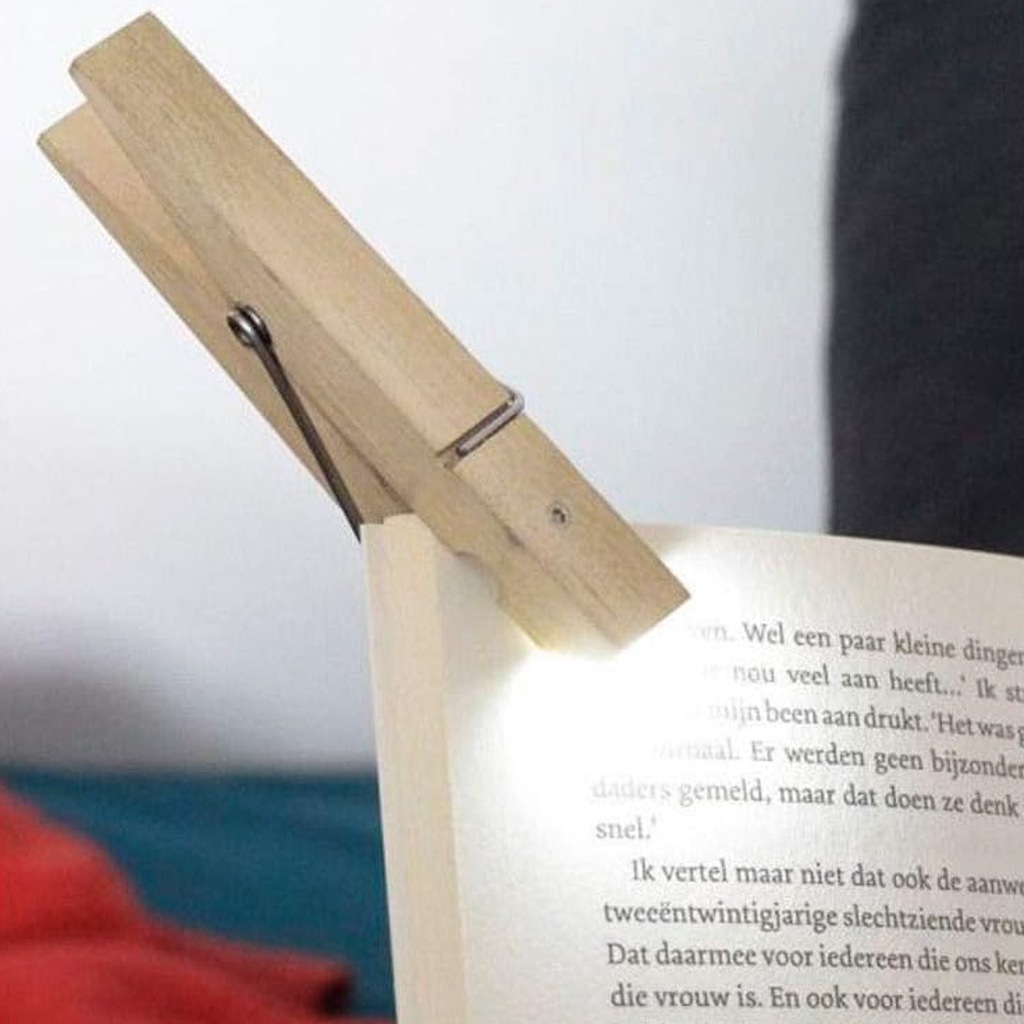 lampe de lecture pince à linge