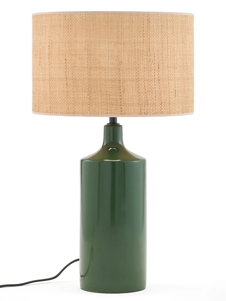 lampe céramique verte