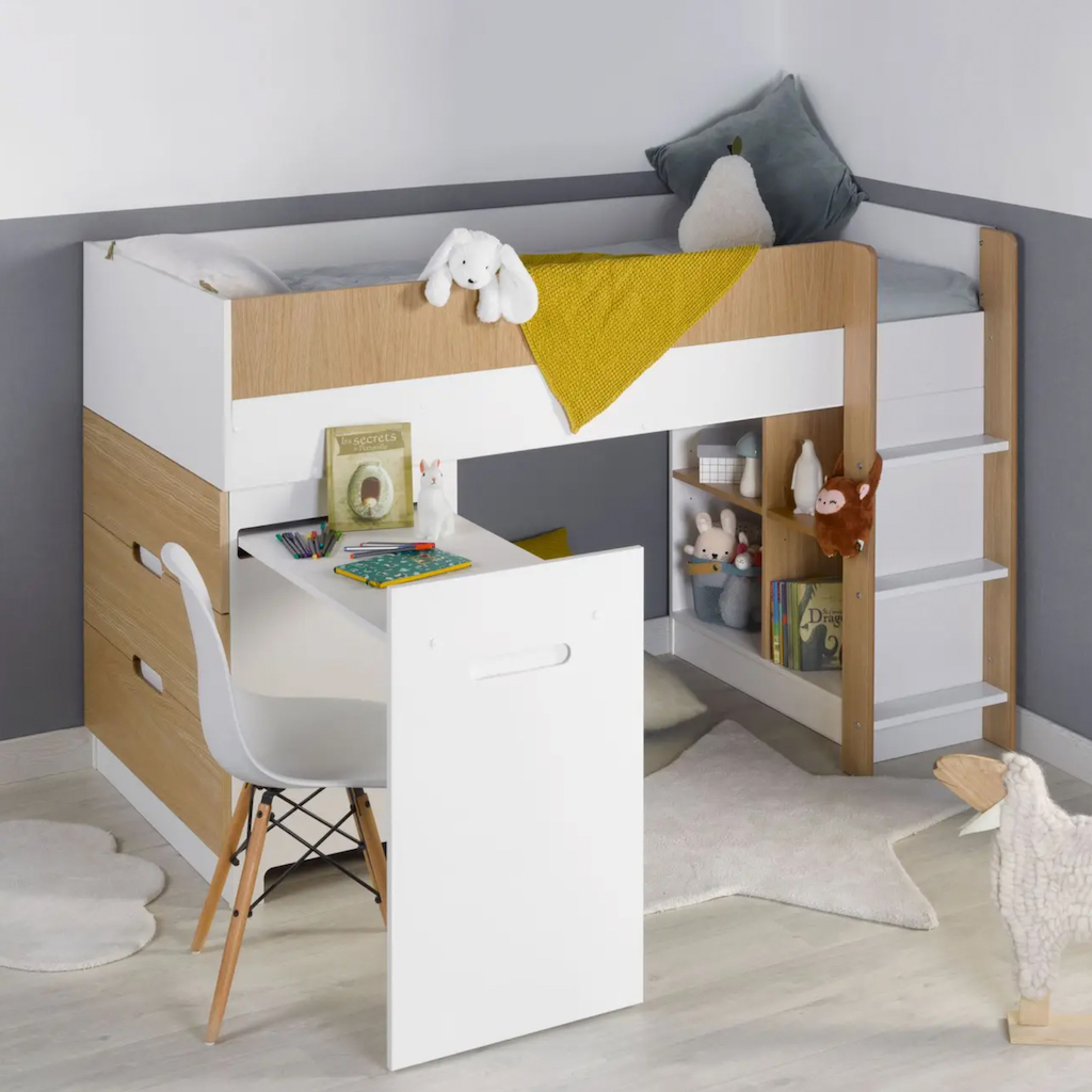 lit combiné enfant avec bureau