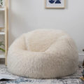 pouf en fausse fourrure