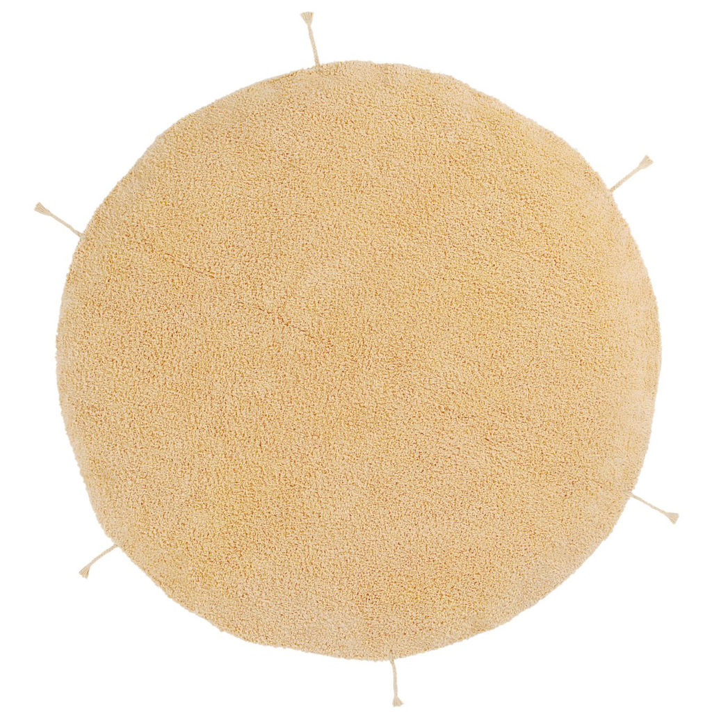pouf rond jaune géant enfant