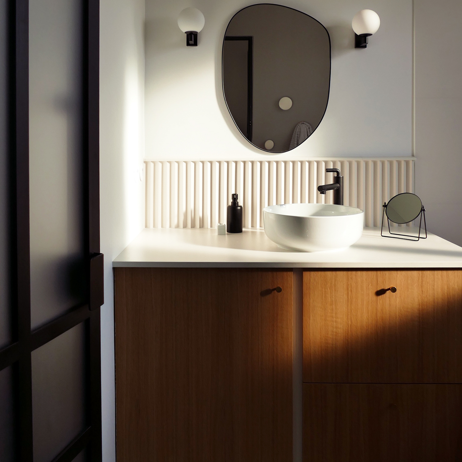 meubles salle de bain personnalisés avec façades bocklip
