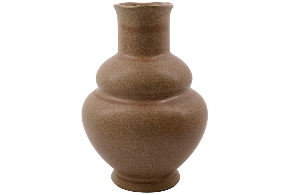 vase en grès camel