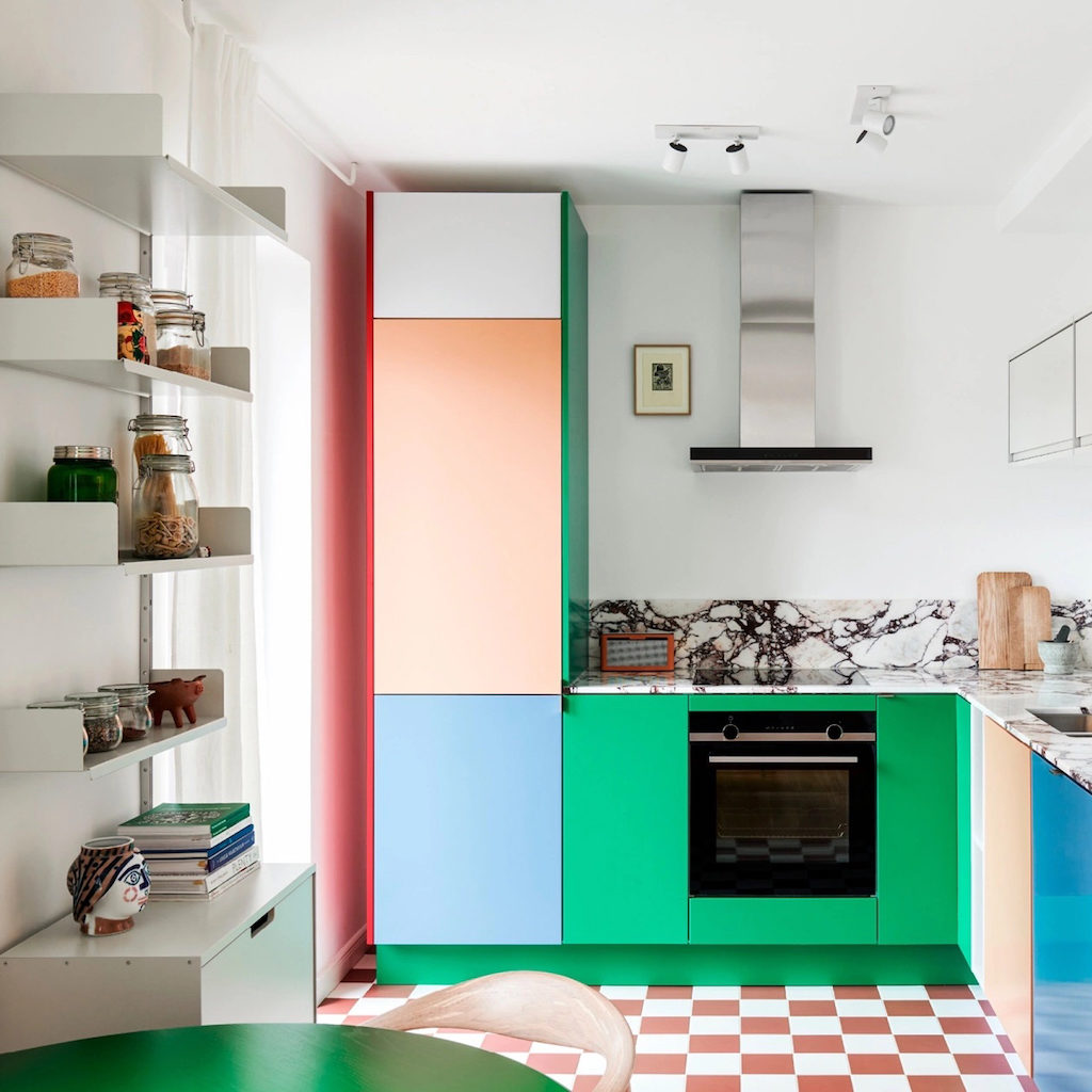 cuisine colorée moderne