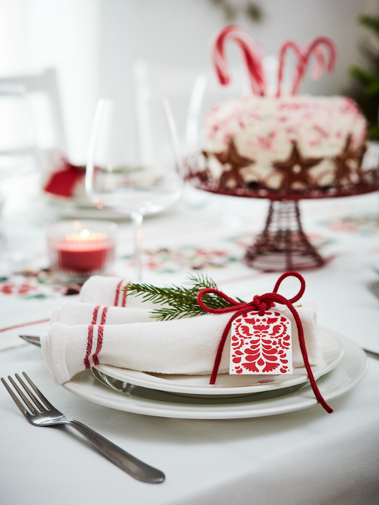 Serviette de Table,Noël Table serviettes assiettes père noël imprimé tissu  dîner Table déco accessoires de fête de - Type CD15-7
