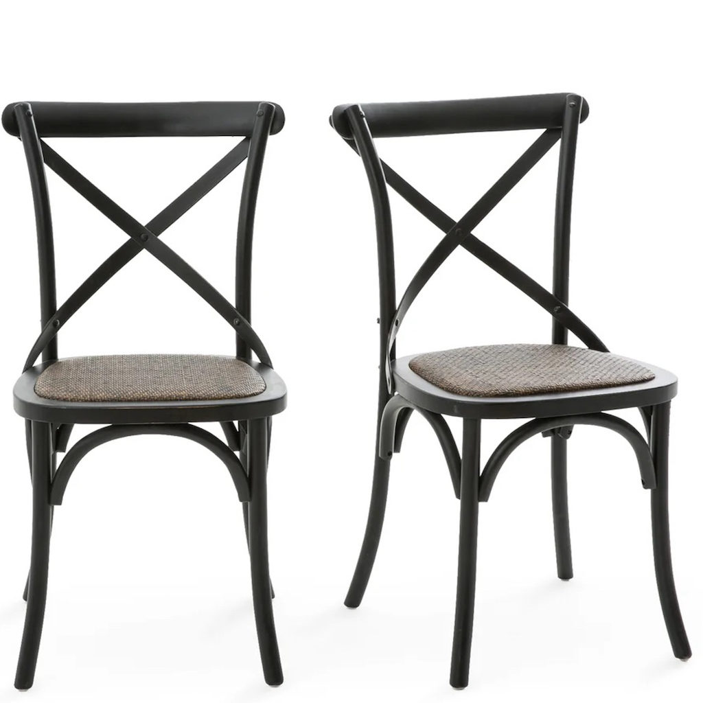 chaise vintage noir et bois