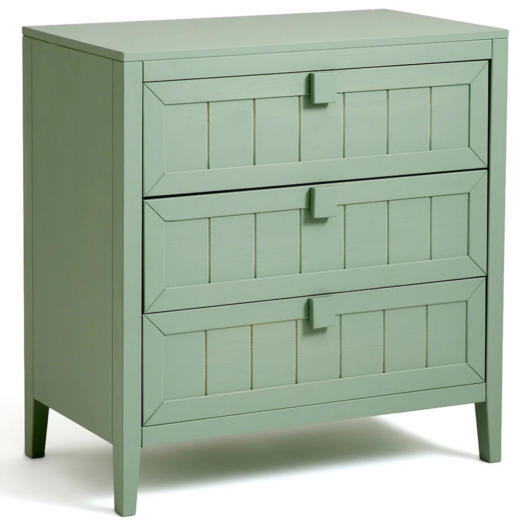 commode en bois vert sauge