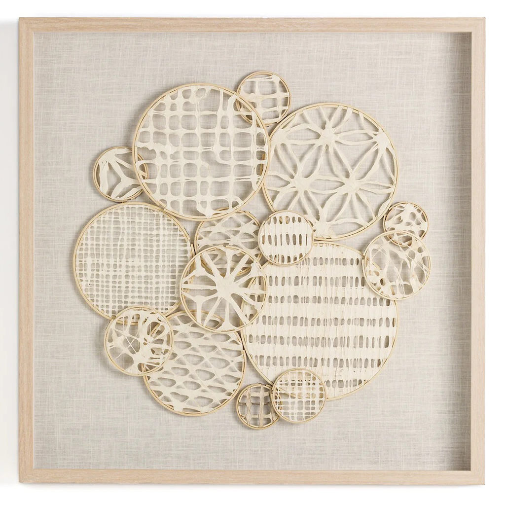 tableau bohème chic blanc et beige