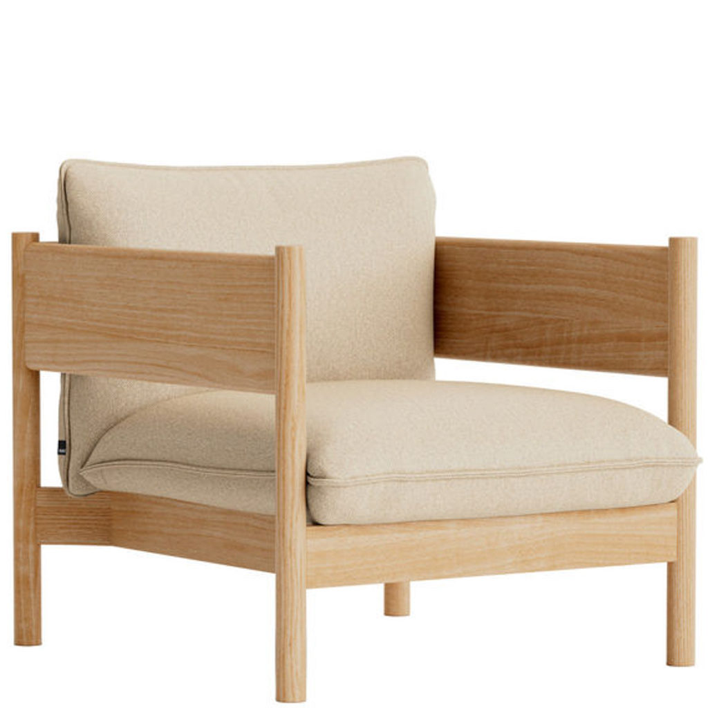 fauteuil design bois et blanc