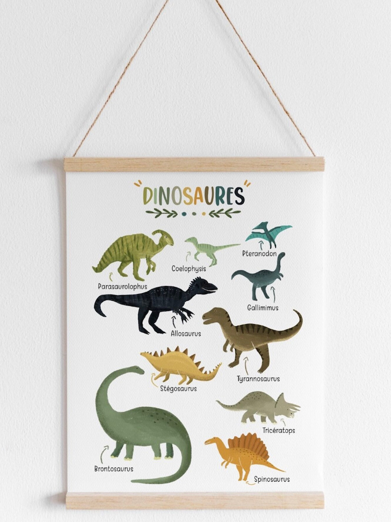 affiche dinosaure enfant