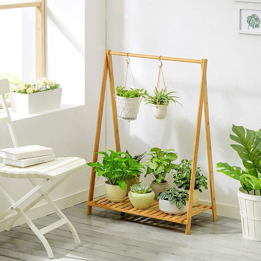 portant pour plantes suspendues bois