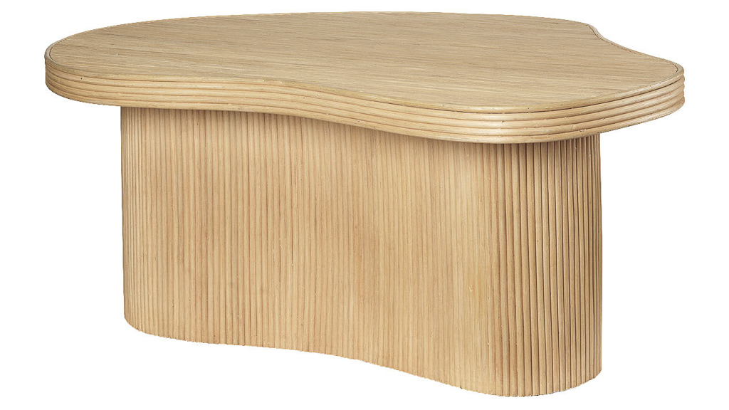 table basse organique en bois