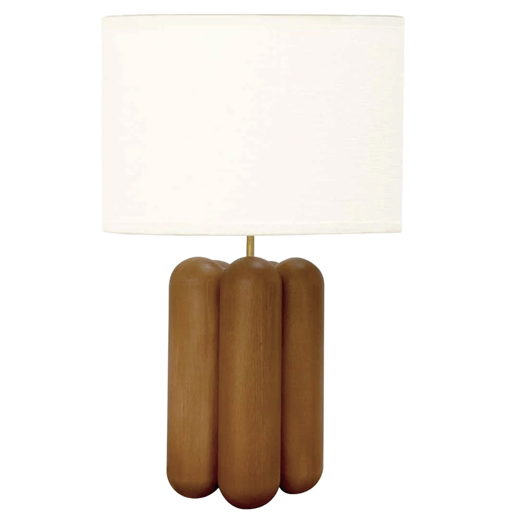 lampe design bois et blanc