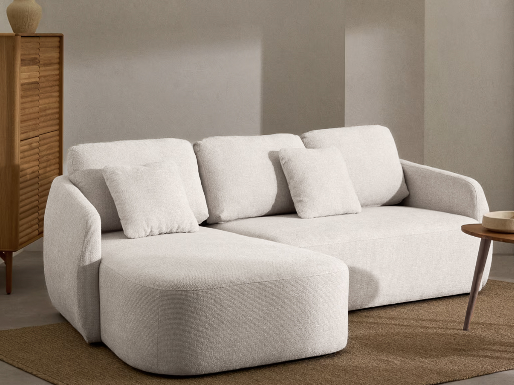 salon moderne blanc et bois