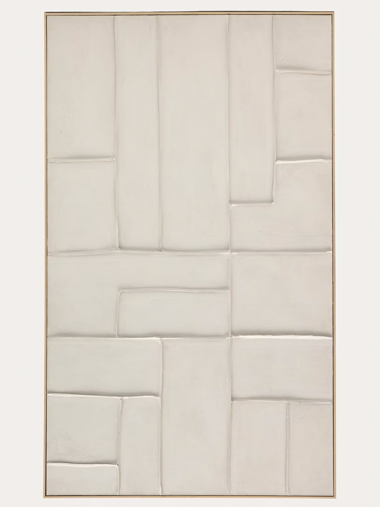 grande toile murale blanc et bois