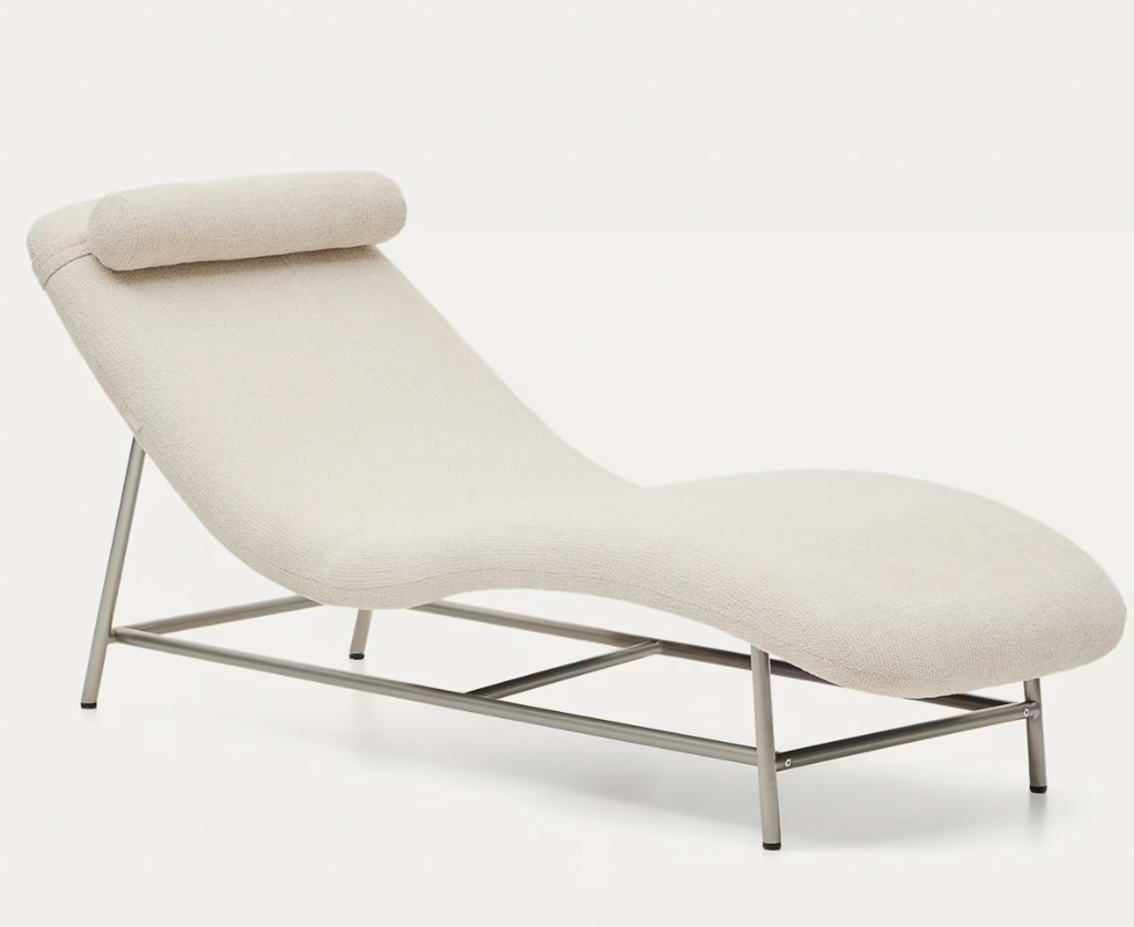 chaise longue salon blanche
