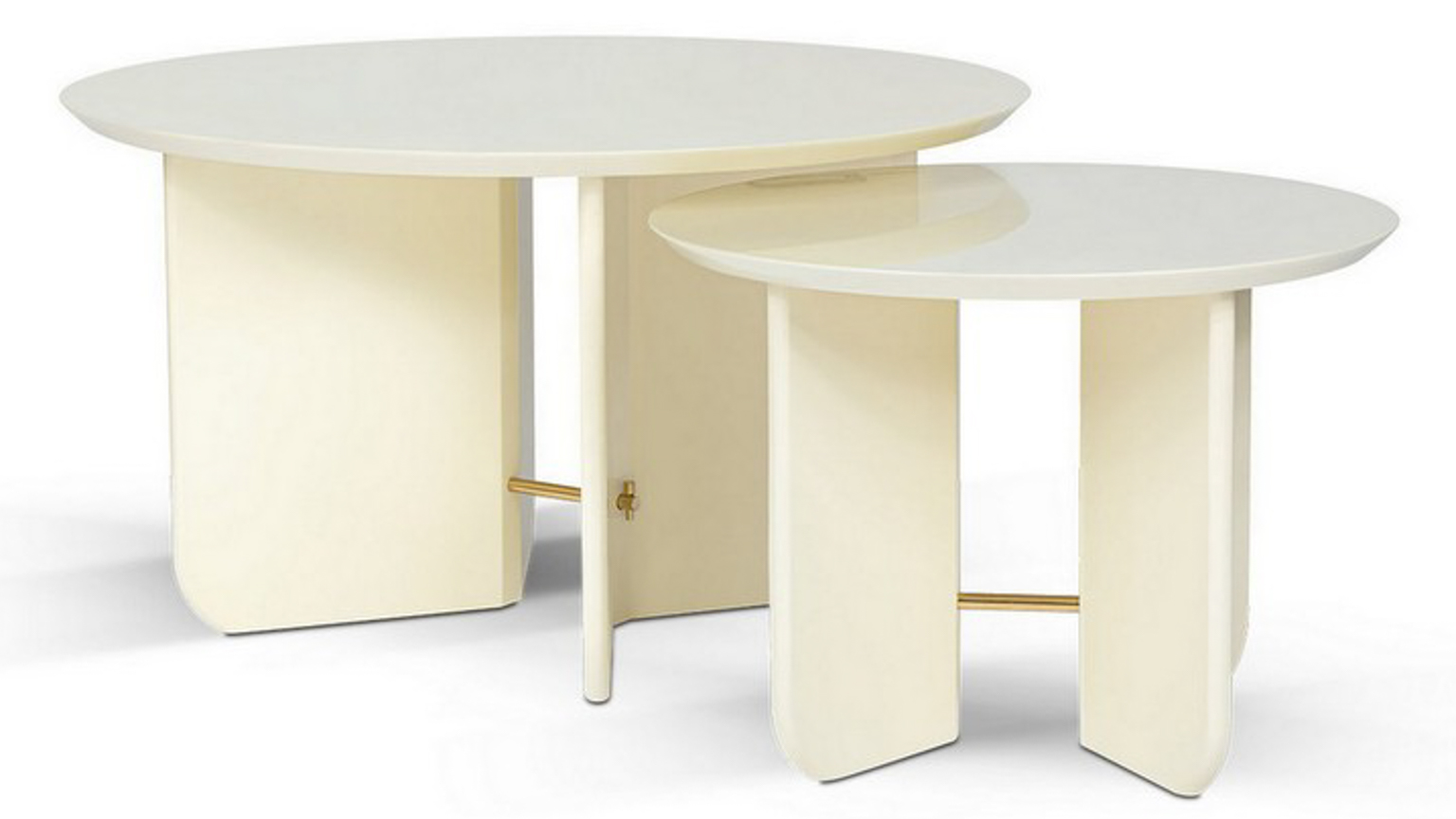 table basse ronde laque blanche
