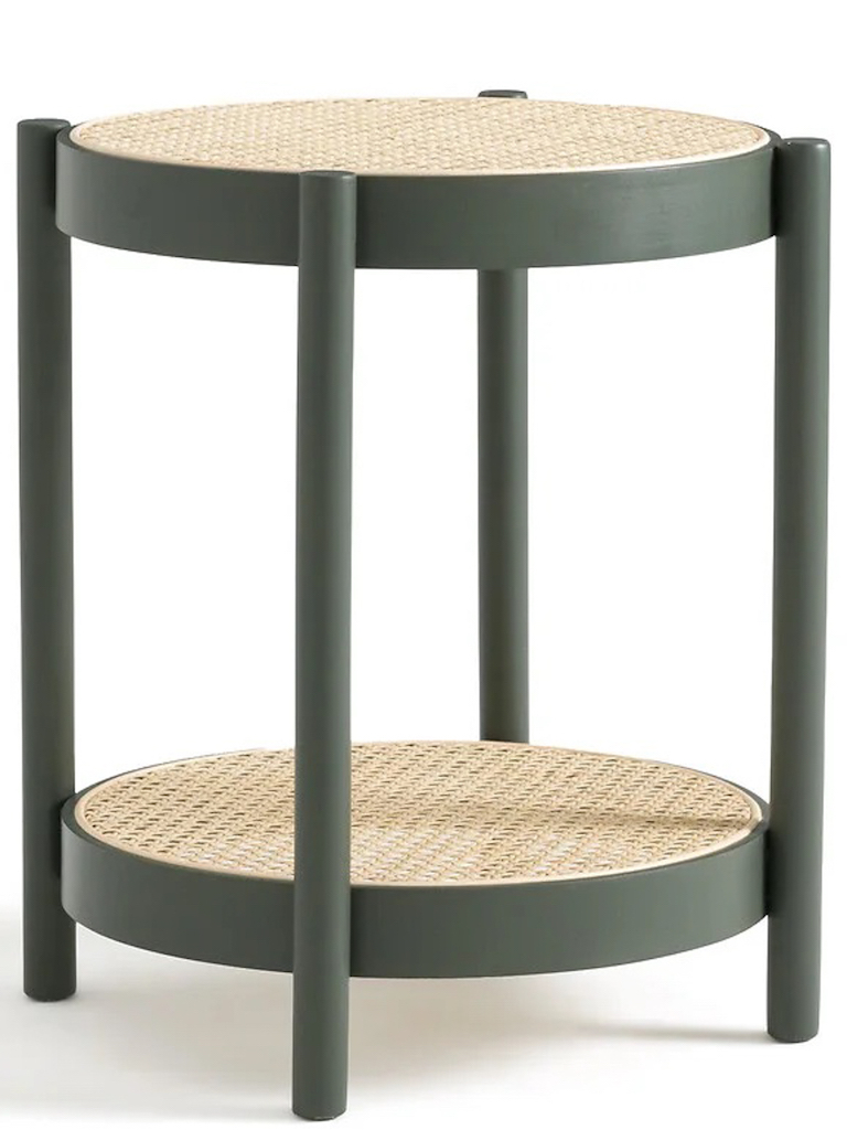 chevet kaki en cannage