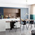 séparation cuisine avec table intégrée
