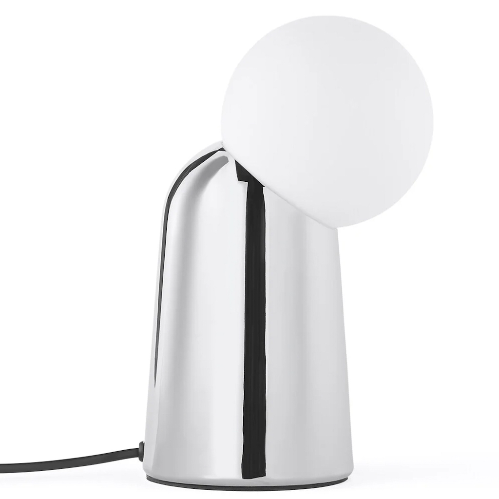 lampe design chrome